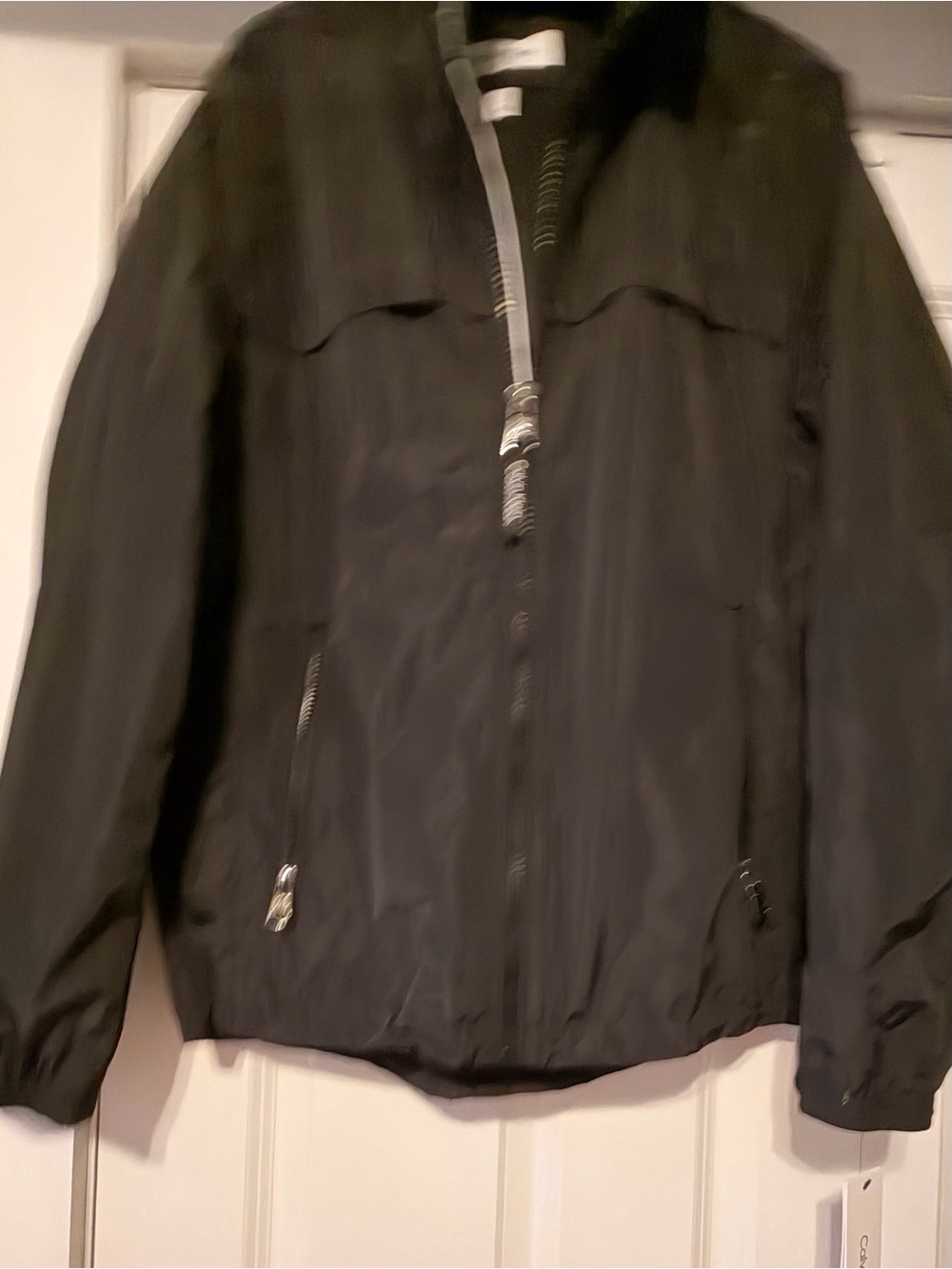 Calvin Klein Men's Black Lightweight Zip-Front Jacket